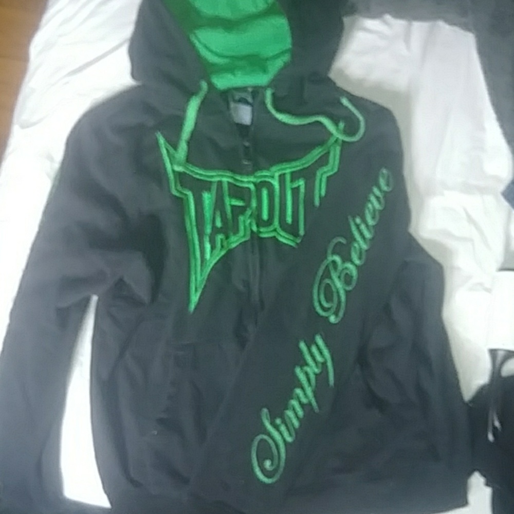 Tapout black n green hoodie